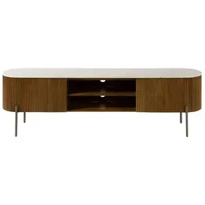 Comparateur de prix : Massivmoebel24.de - Meuble tv en bois de Manguier 180x36x51 marron laq...