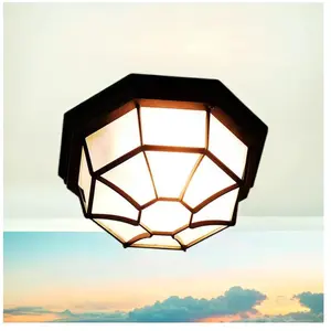 Licht-Erlebnisse Plafonnier extérieur - Chengsun - Milano - Noir - 60W - IP54 - AluminiumVendu paramazon