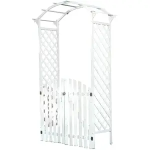 Melko Arche de rose avec porte arche en bois arche de vigne jardin demi arch... pas cher