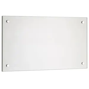 Cache-poêle en verre, pour cuisine, poêle, carrelage, verre de sécurité trempé de 6 mm, paroi arrière de la cuisine, vis incluses, 80 x 50 cm, verre