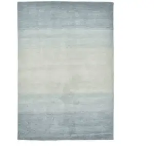 THEKO Tapis dégradé de couleur en laine gris 140x200 cm pas cher