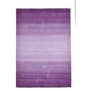 THEKO Tapis dégradé de couleur en laine purple 70x140 cm pas cher