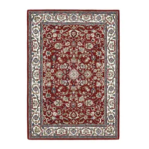 THEKO Tapis tufté main au design oriental rouge 40x60 cm pas cher