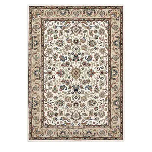THEKO Tapis tufté main au design oriental beige 40x60 cm pas cher