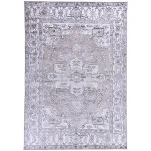 Gino Falcone Tapis vintage tissé plat - beige 040x060 cm pas cher
