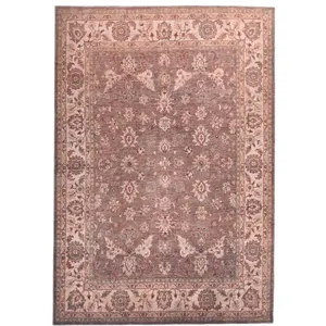 Gino Falcone Tapis floral tissé plat - marron 070x140 cm pas cher