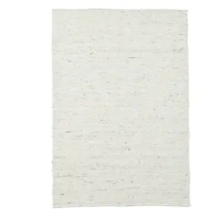 Tapis tissé à la main en laine naturelle blanc 250x350