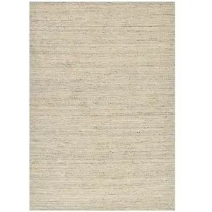 THEKO Tapis chiné tissé à la main gris et beige 140x200 cm pas cher