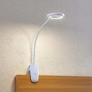 Comparateur de prix : Prios lampe à pince LED Harumi, blanc, batterie, USB, 51 cm de haut