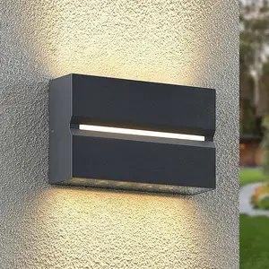 Prios Itarion applique d'extérieur LED, abat-jour transparent pas cher