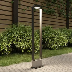 Comparateur de prix : Lucande Borne lumineuse LED Belna, 100 cm, anthracite, béton, IP65