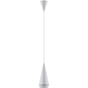 Lucande Suspension à intensité variable 'Naoh' en métal pour salon & salle à manger - blanc mat pas cher
