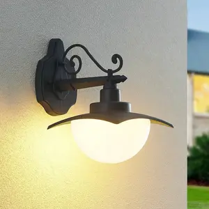 Comparateur de prix : Applique d'extérieur Lindby Elinda, hauteur 29 cm, anthracite, verre