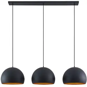 LINDBY Suspension à intensité variable 'Tarjei' en métal pour salon & salle à manger