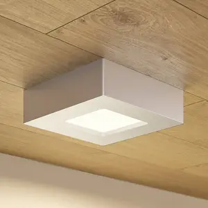 Comparateur de prix : Prios Plafonnier LED Alette, argent, 12,2 cm, intensité variable
