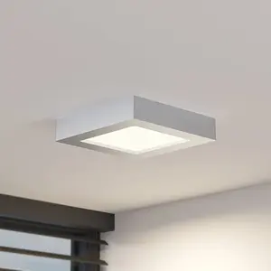 Comparateur de prix : Prios Plafonnier LED Alette, argent, 17,2 cm, intensité variable