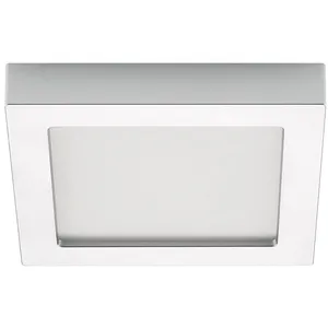 Prios Plafonnier LED Alette, argent, 22,7cm, 24W, intensité variable