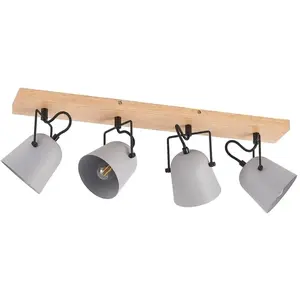 Lindby Adalin plafonnier à 4 lampes, gris pas cher