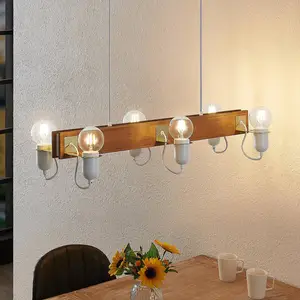 Comparateur de prix : Lucande Becky suspension, à six lampes, blanche