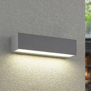 Comparateur de prix : Arcchio applique d'extérieur LED Lengo, CCT, 25 cm, à 1 lampe, gris
