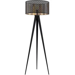 Lindby - Lampadaire 'Thoralf' en métal pour salon & salle à manger pas cher