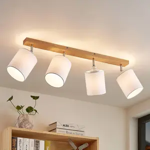 Lindby Spot à intensité variable 'Imarin' en bois pour salon & salle à manger pas cher