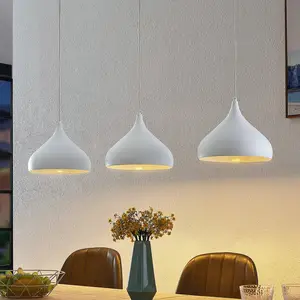 LINDBY Suspension à intensité variable 'Elamira' en métal pour salon & salle à manger