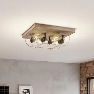 Envostar Neptuna plafonnier, carré, à 4 lampes. pas cher