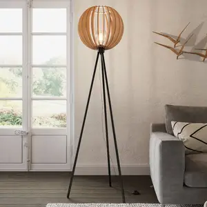 Envostar Clay lampadaire, métal/bouleau pas cher