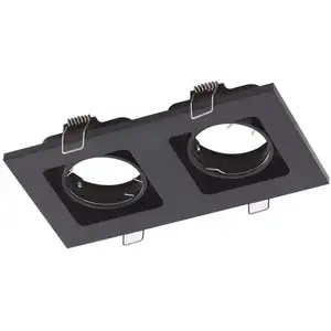 Comparateur de prix : Lindby Downlight Thorid, noir, 19 x 10 cm, à 2 lampes, GU10