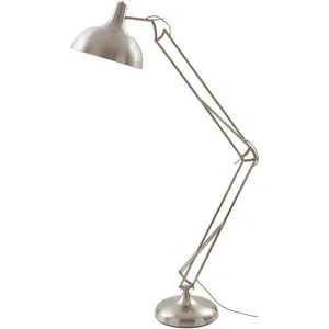 Comparateur de prix : Lindby lampe sur pied Leia, argent, métal, 180cm, pivotant, E27