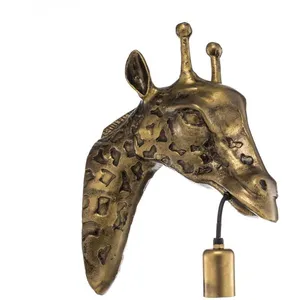 Applique murale Lindby Nirvathia, 35 cm, girafe, couleur laiton pas cher