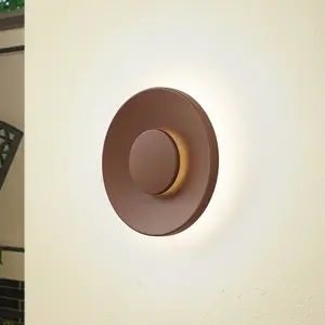 Comparateur de prix : Applique d'extérieur LED Lucande Kayana, couleur rouille, aluminium, 24 cm