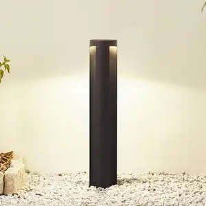 Lucande, borne lumineuse LED Raiku, noire, aluminium, 65 cm pas cher