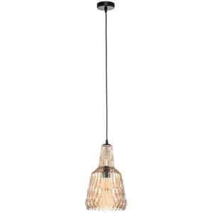 LINDBY Suspension en verre à intensité variable 'Belarion' en verre pour salon & salle à manger pas cher