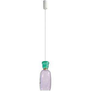 LUCANDE LED Suspension en verre 'Fay' en verre pour cuisine pas cher