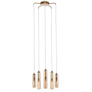 LUCANDE Suspension en verre à intensité variable 'Freylin' en verre pour salon & salle à manger pas cher