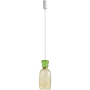 LUCANDE Led Suspension en verre 'Fay' en verre pour cuisine pas cher