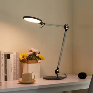 Lindby lampe de table LED Nyxaris, gris, métal, CCT, 50 cm pas cher