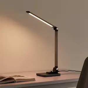 Lindby Lampe de table LED Valtaris, gris, aluminium, CCT, intensité pas cher