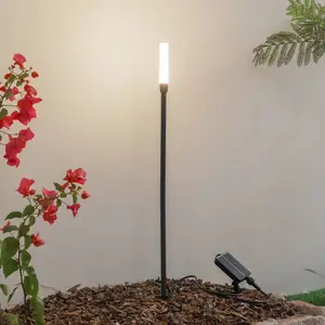 Comparateur de prix : Lindby lampe solaire LED Balian, noir, aluminium, 3.000 K