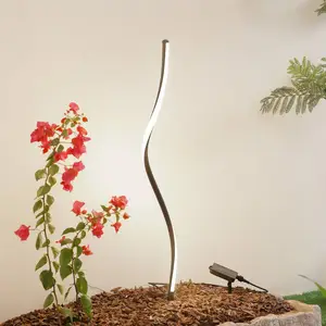 Comparateur de prix : Lindby lampe solaire LED Sabriel, courbe, noir, aluminium, 3000K