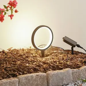 Comparateur de prix : Lindby lampe sur piquet LED solaire Syrene, 18 cm, noir, alu