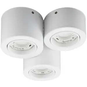 Downlight Lindby Jyla, à 3 lampes, blanc mat, GX53 pas cher