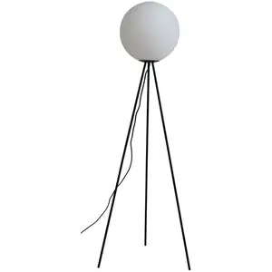 Comparateur de prix : Lucande lampe sur pied Kestralia, blanc, verre, Ø 35 cm, E27