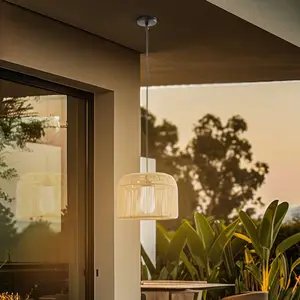 Lucande suspension d'extérieur Solvindor, kaki, plastique, IP44 pas cher