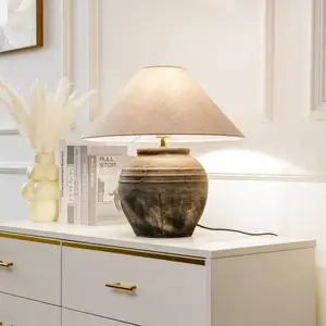 Lucande - Lampe à poser 'Thalorin' en céramique pour salon & salle à manger pas cher