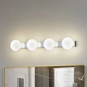 Lucande - led Applique Murale 'Myrra' en aluminium pour salle de bain pas cher