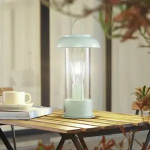 Comparateur de prix : Lindby lampe de table rechargeable Yvette, vert, IP44, Touchdimmer