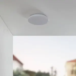 Comparateur de prix : Lindby Plafonnier d'extérieur LED Astera, blanc, 3.000 K, Ø 33 cm